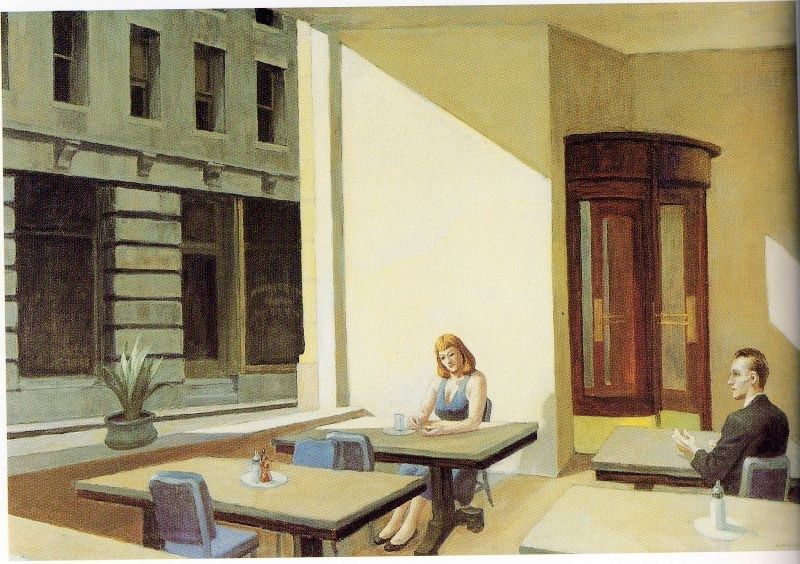 Edward Hopper Sunlight in a Cafeteria